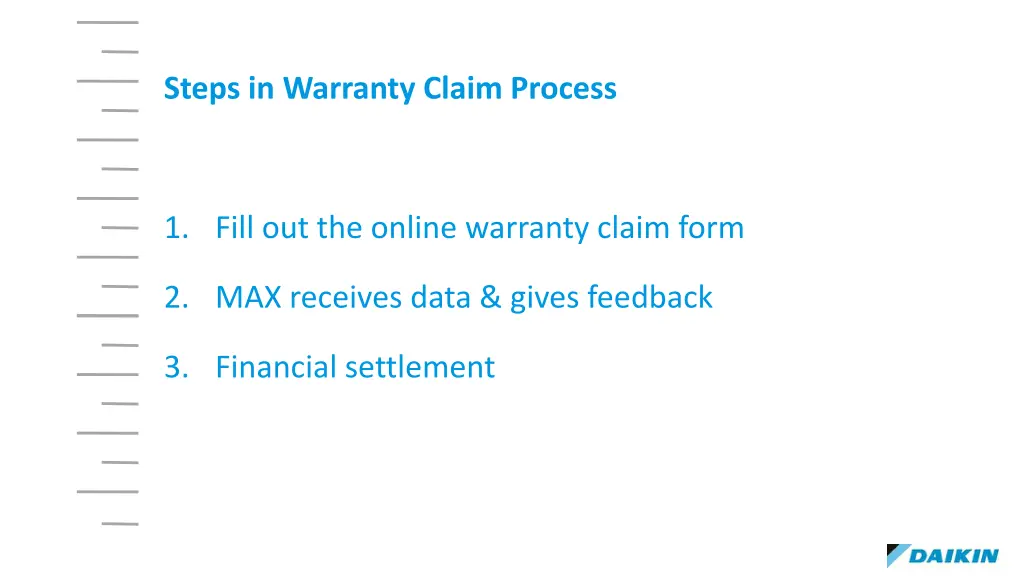 steps in warranty claim process