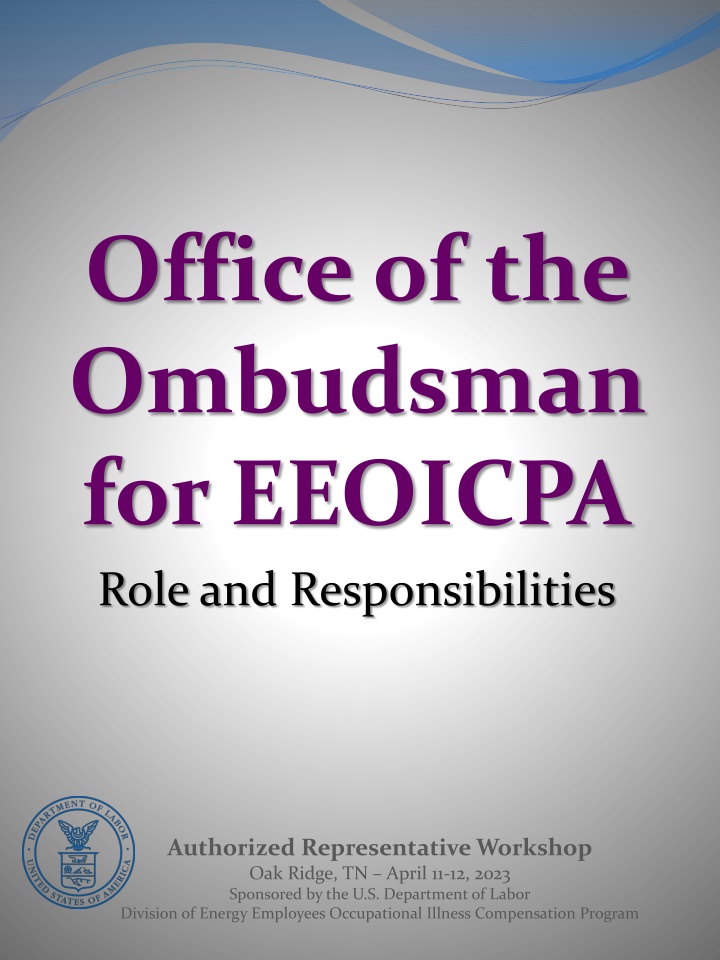 office of the ombudsman for eeoicpa role