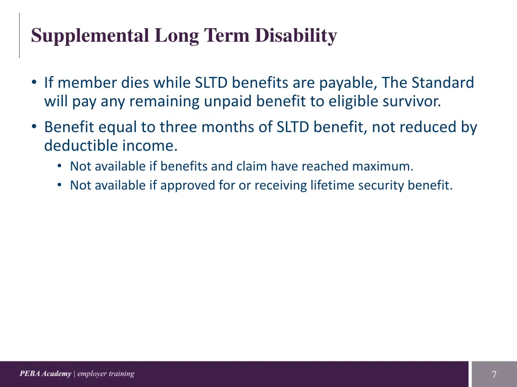 supplemental long term disability