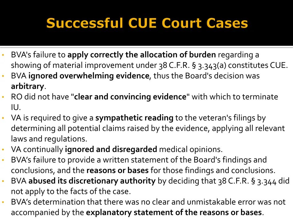 bva s failure to apply correctly the allocation