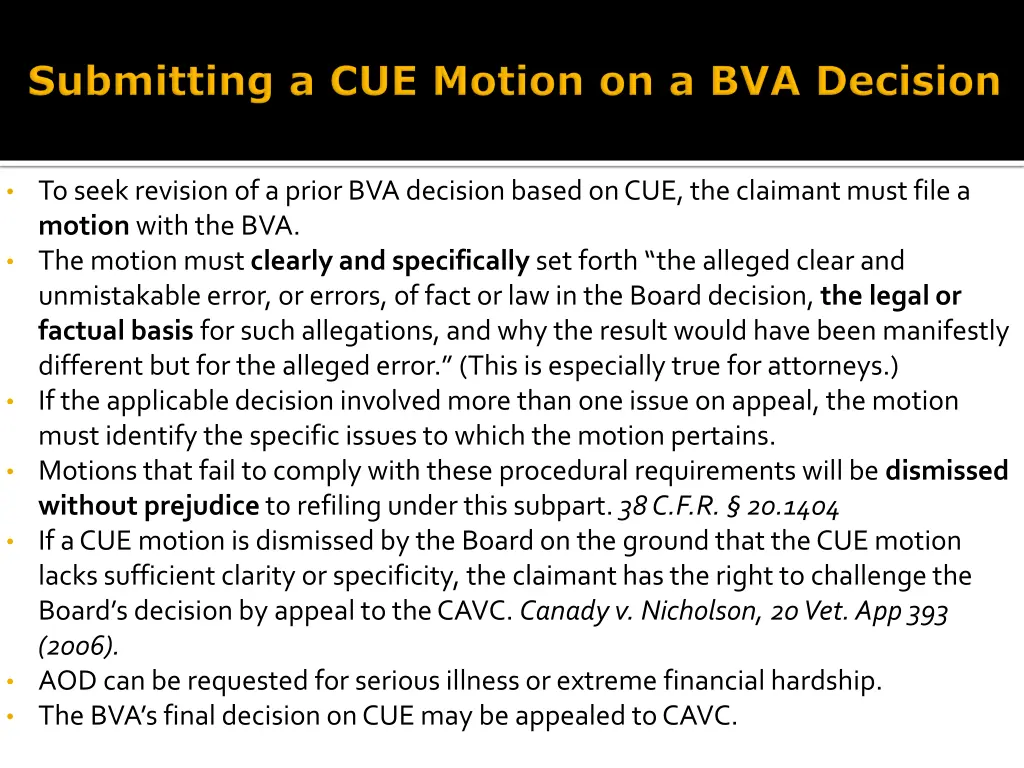 to seek revision of a prior bva decision based