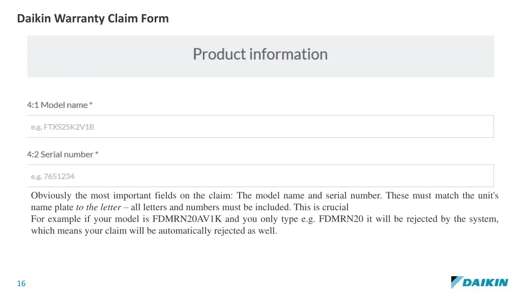 daikin warranty claim form 9