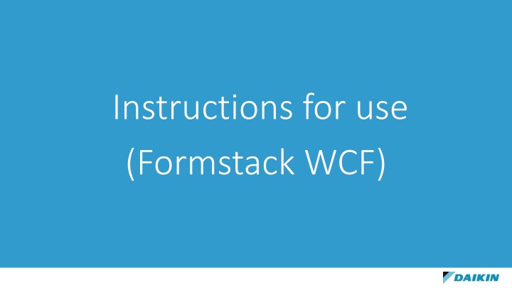 instructions for use formstack wcf