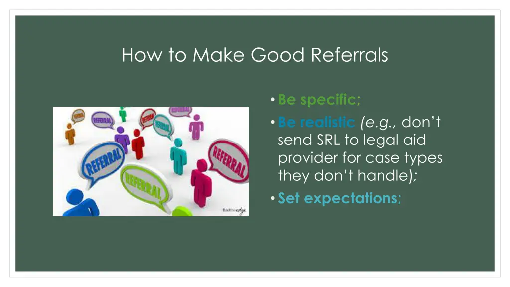 how to make good referrals