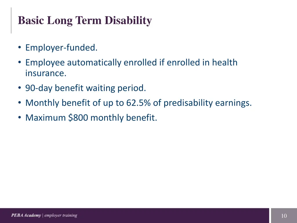 basic long term disability