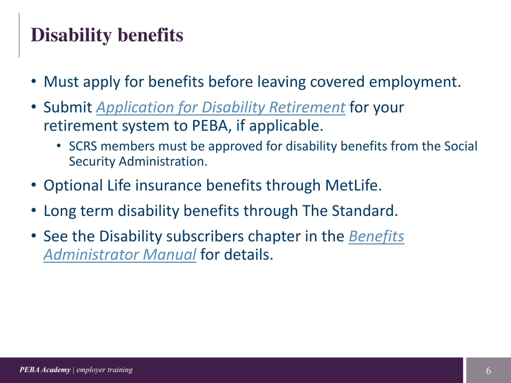 disability benefits