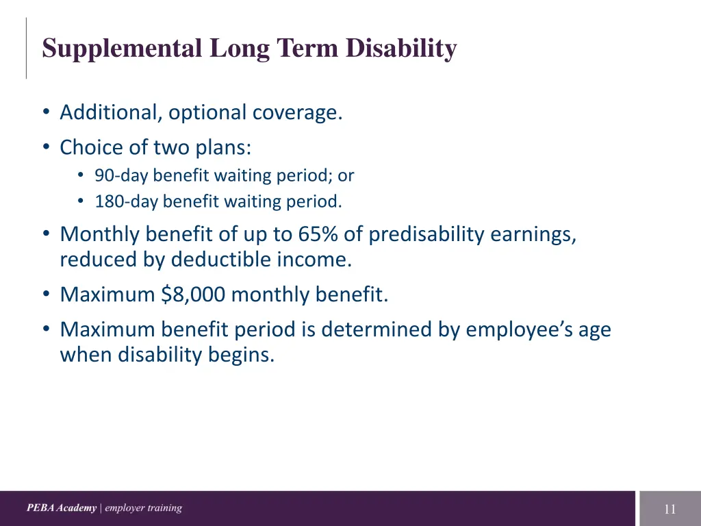 supplemental long term disability