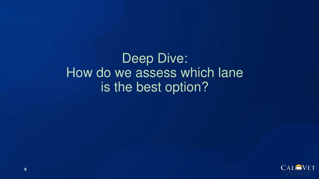 deep dive