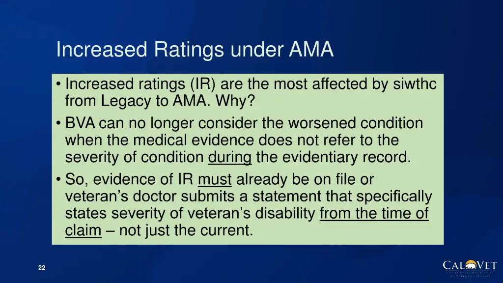 increased ratings under ama