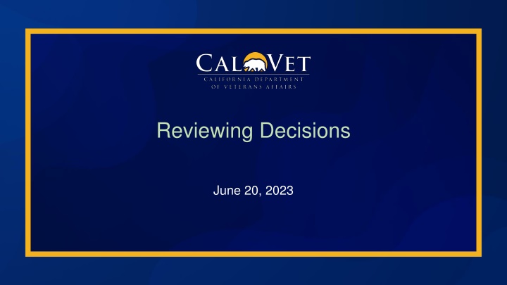 reviewing decisions