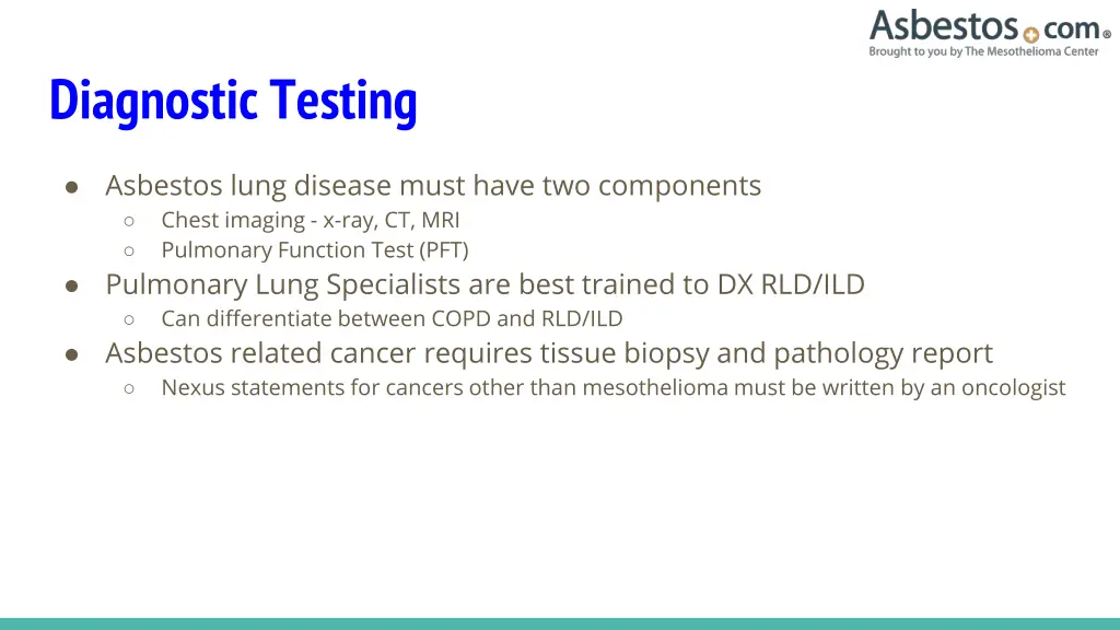 diagnostic testing