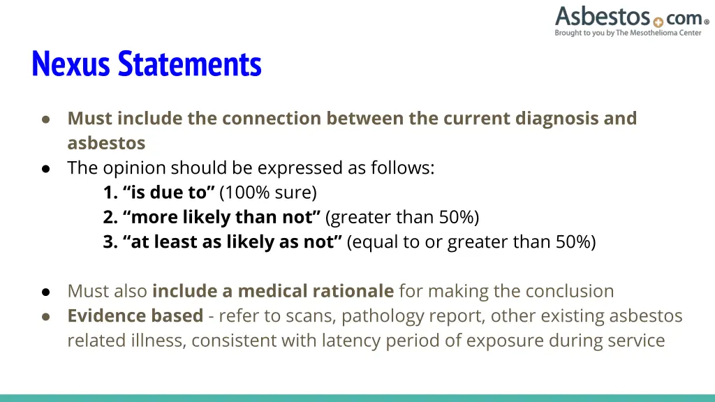 nexus statements