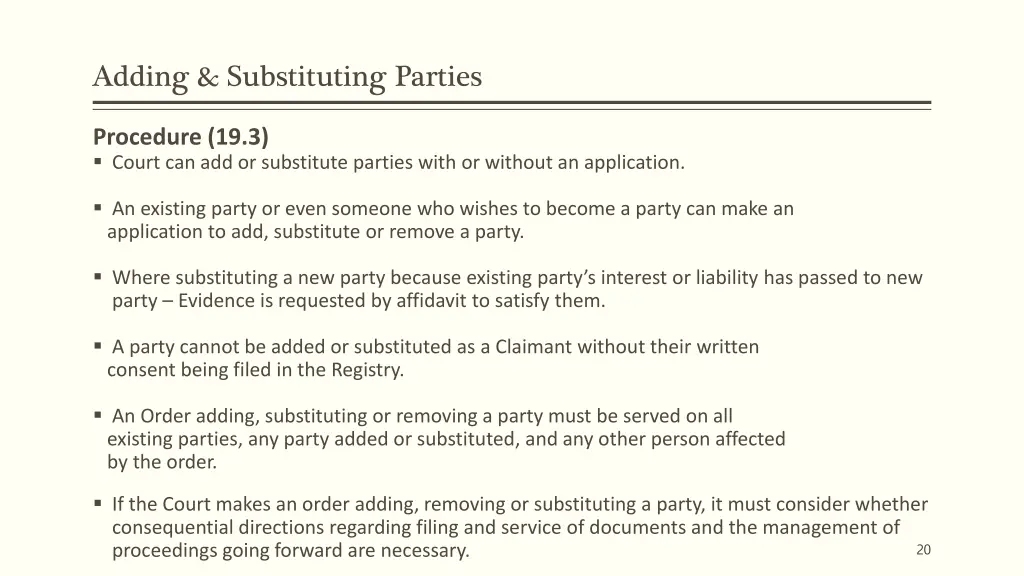 adding substituting parties