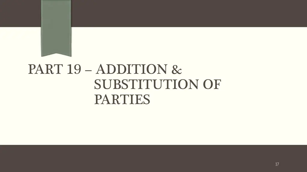 part 19 addition substitution of parties