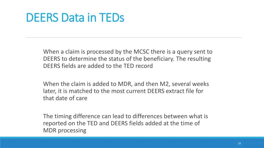 deers data in teds deers data in teds