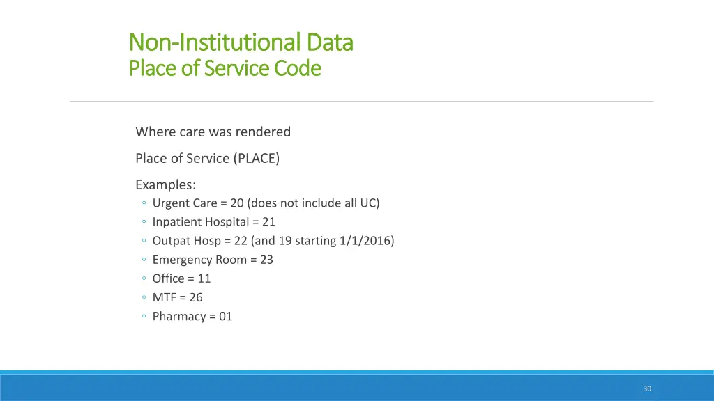 non non institutional data institutional data 4