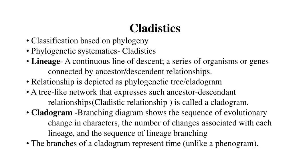 cladistics