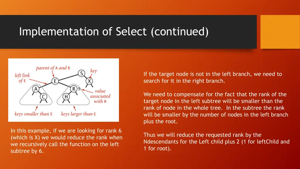 implementation of select continued 1