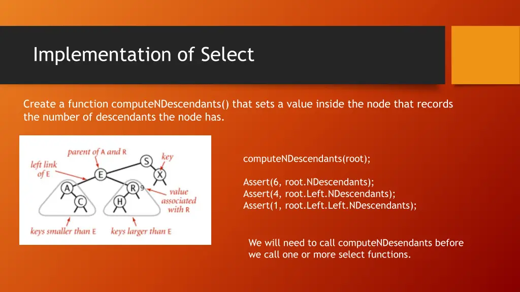 implementation of select