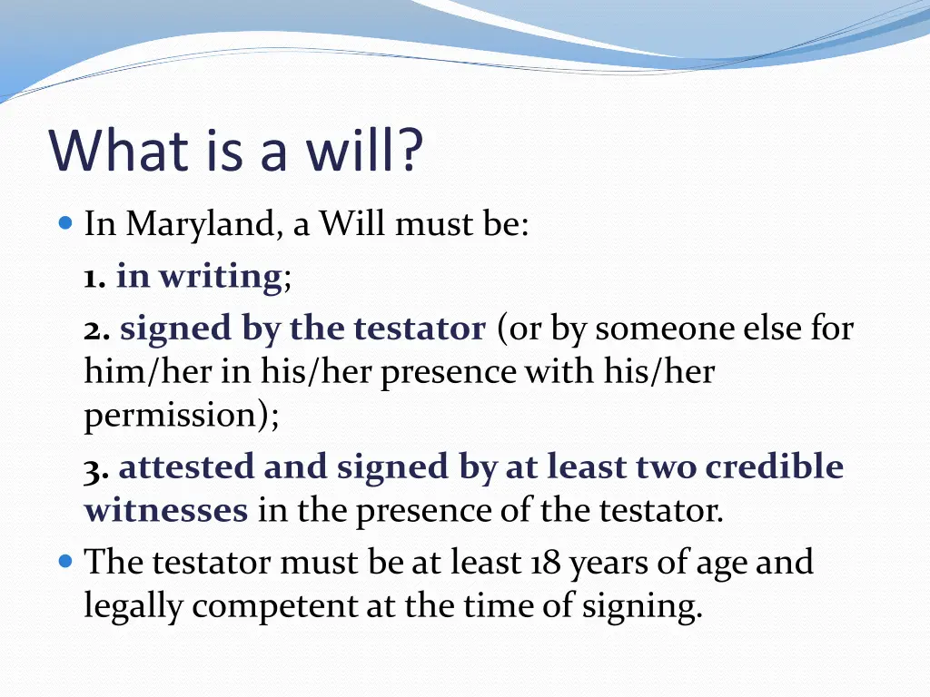 what is a will 1