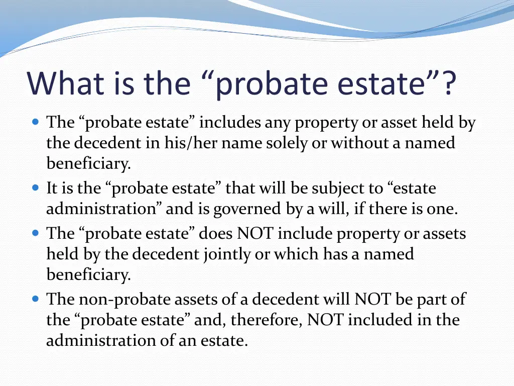 what is the probate estate