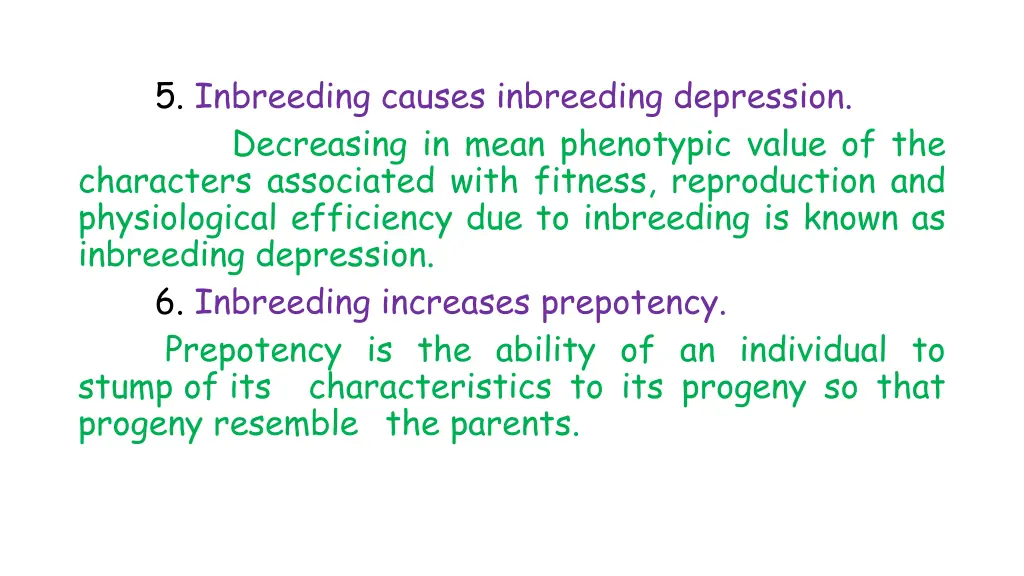 5 inbreeding causes inbreeding depression