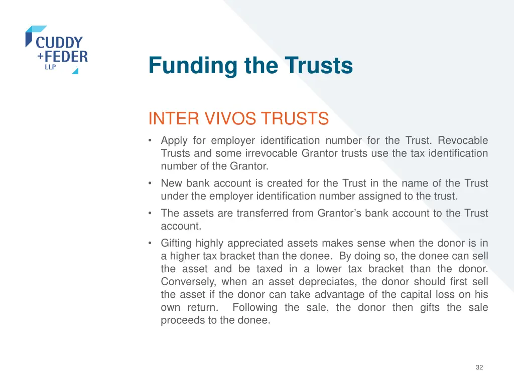 funding the trusts 2