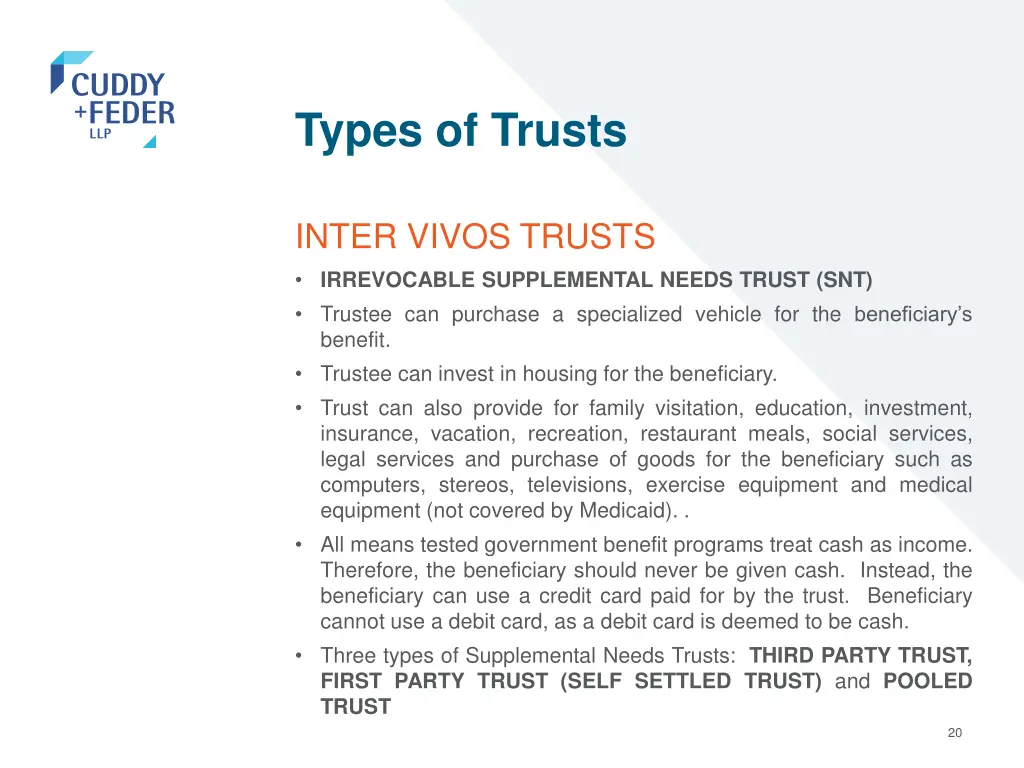 types of trusts 16