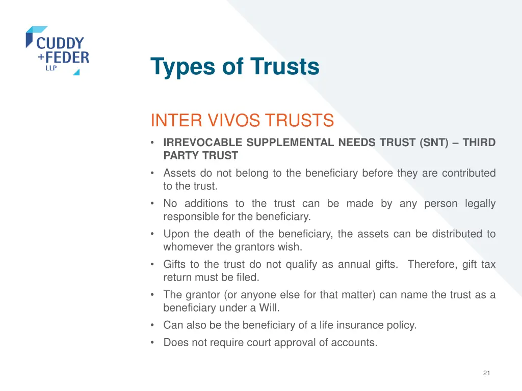 types of trusts 17