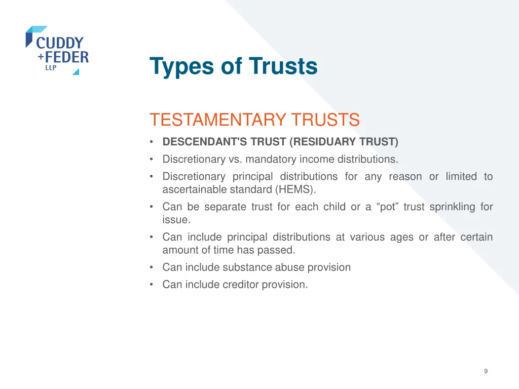 types of trusts 5