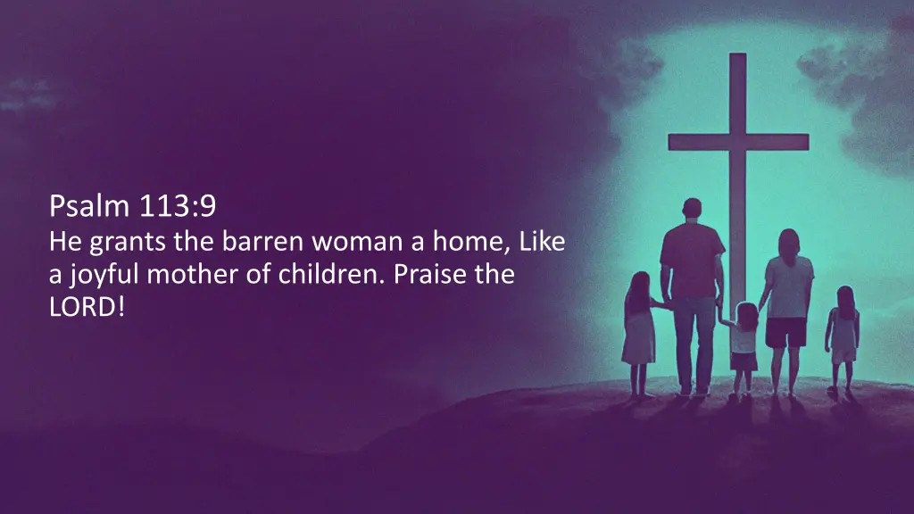 psalm 113 9 he grants the barren woman a home