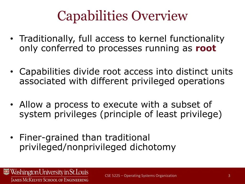 capabilities overview