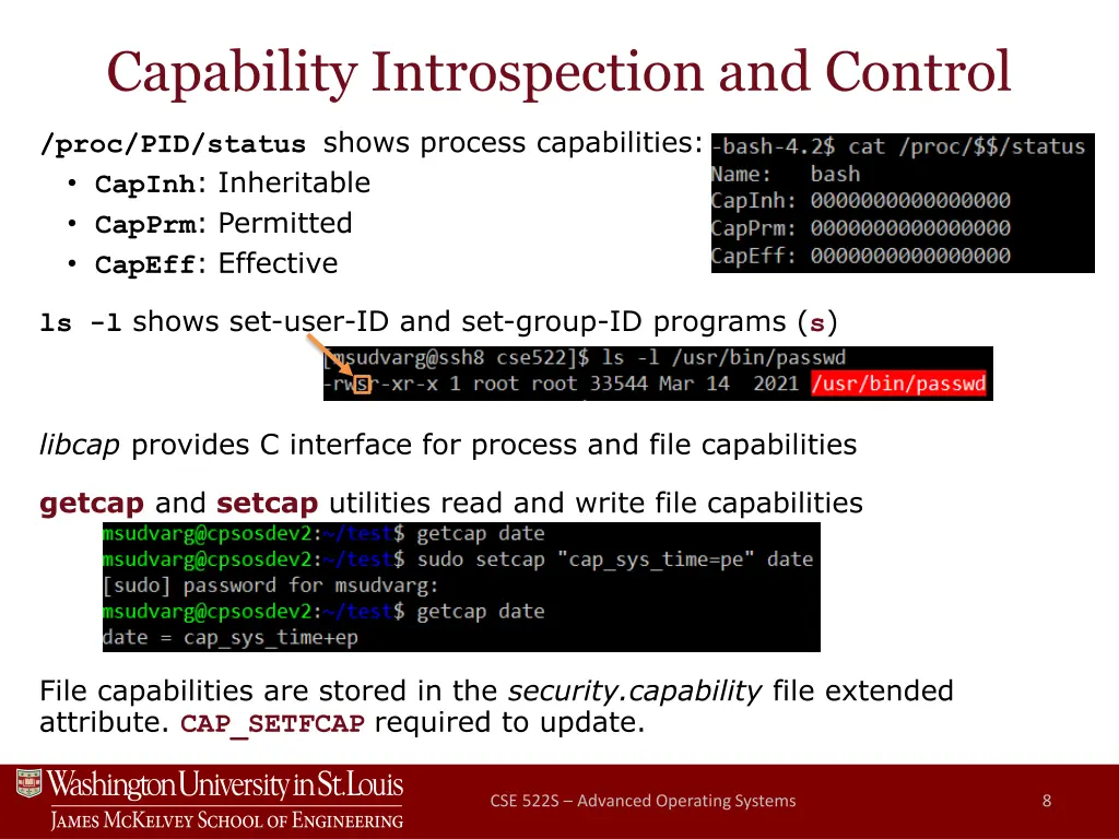 capability introspection and control