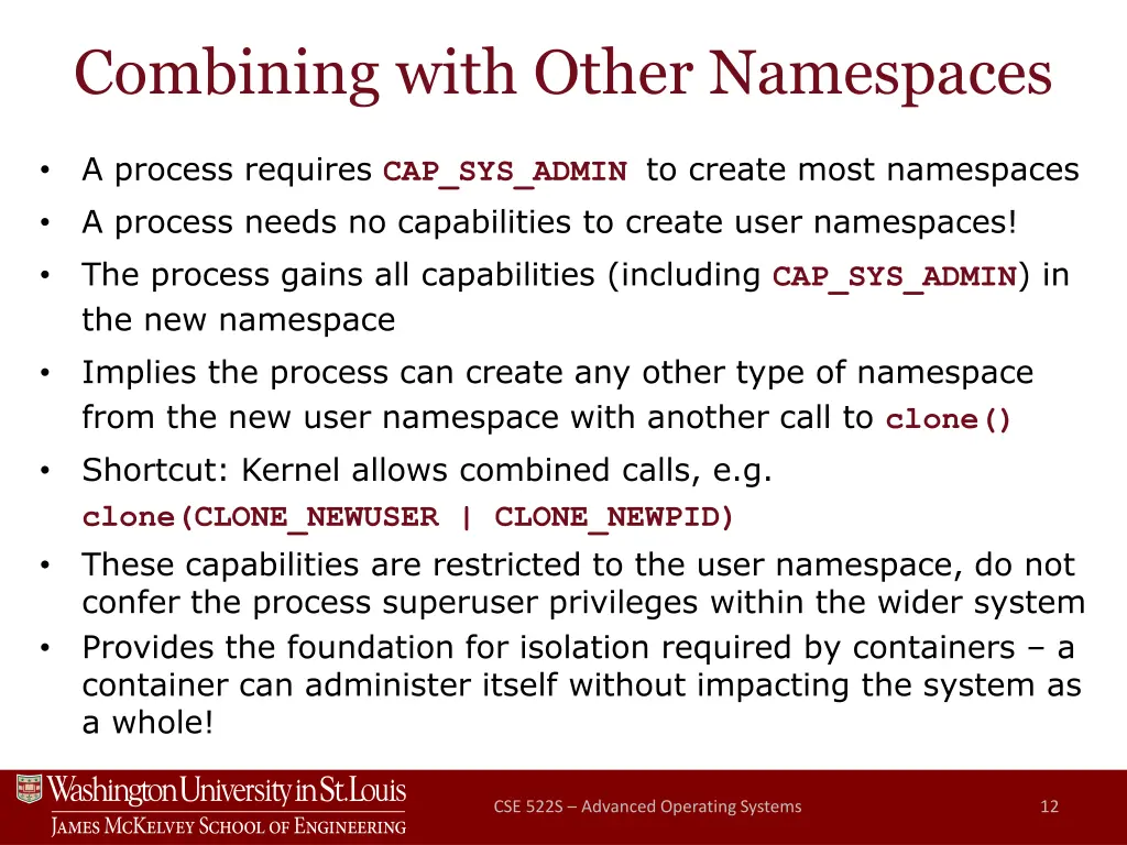 combining with other namespaces