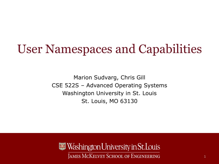 user namespaces and capabilities