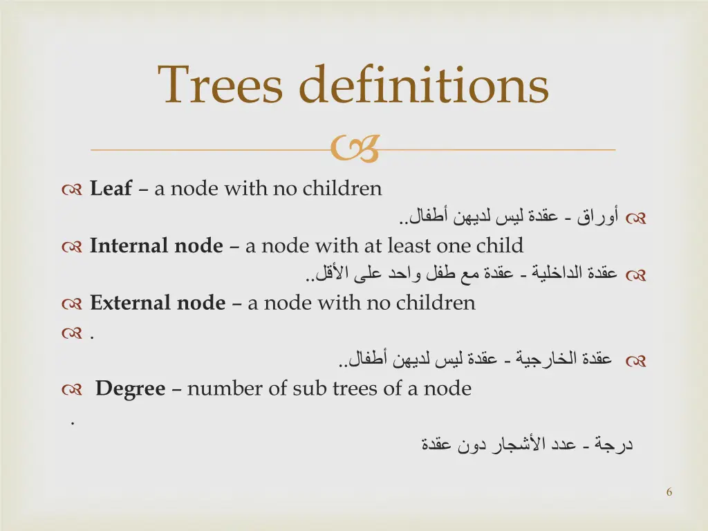 trees definitions 1