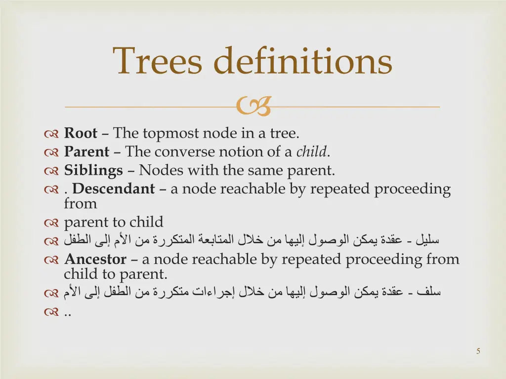 trees definitions