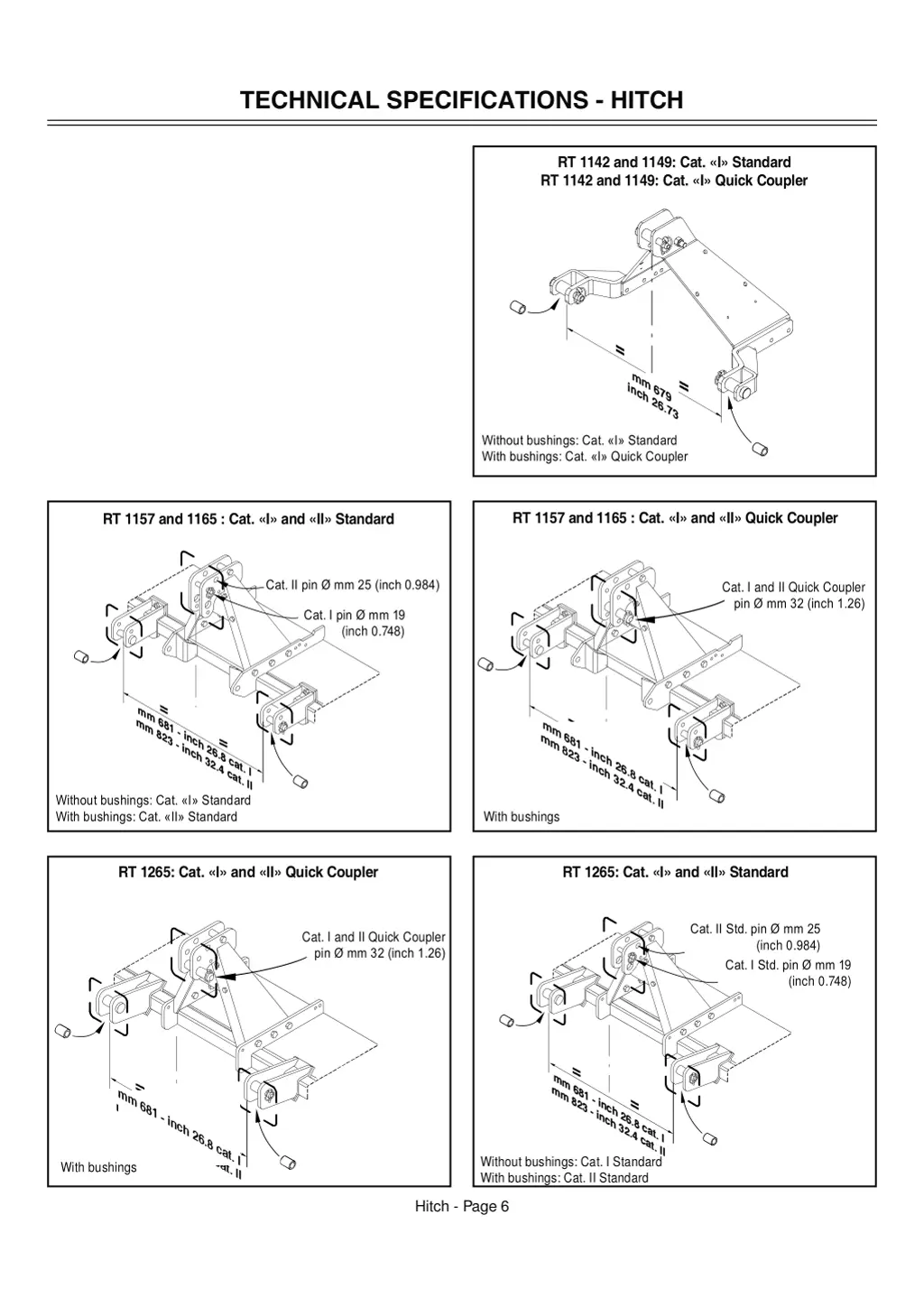 technical specifications hitch