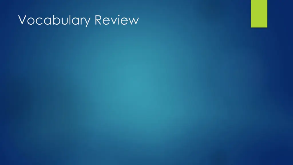 vocabulary review