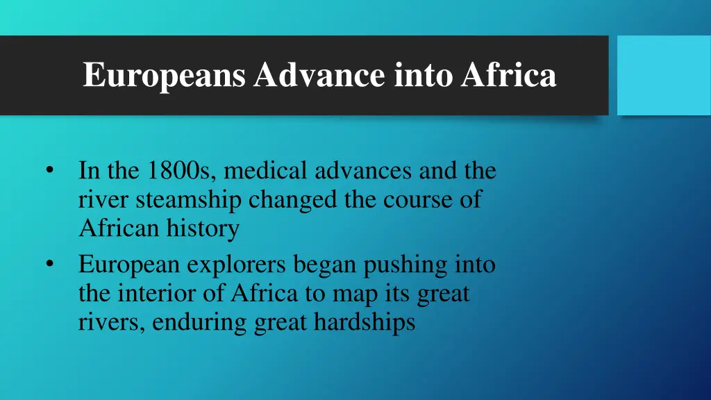 europeans advance into africa