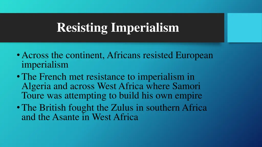 resisting imperialism