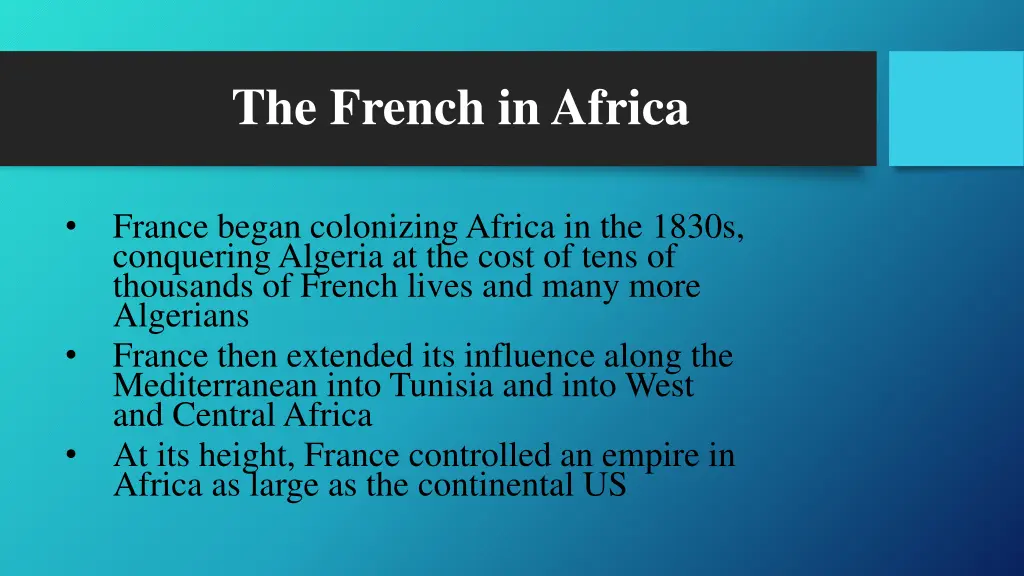 the french in africa