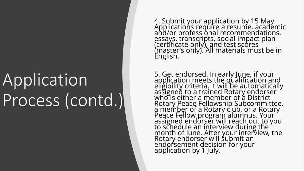 4 submit your application by 15 may applications