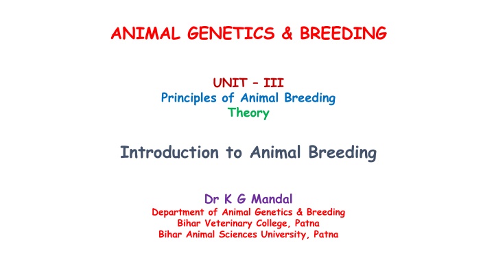 animal genetics breeding