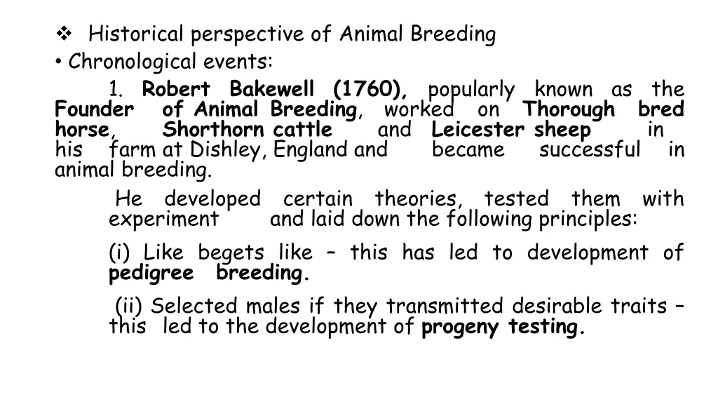 historical perspective of animal breeding