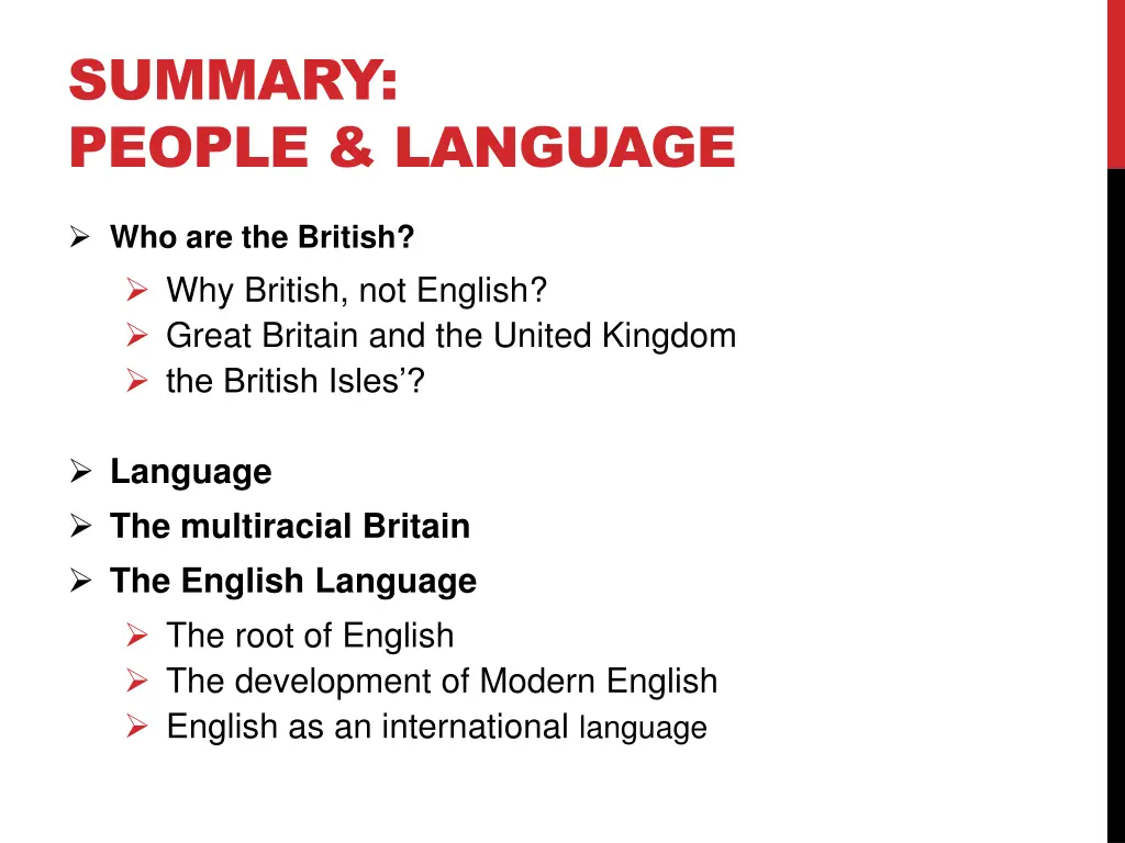 summary people language