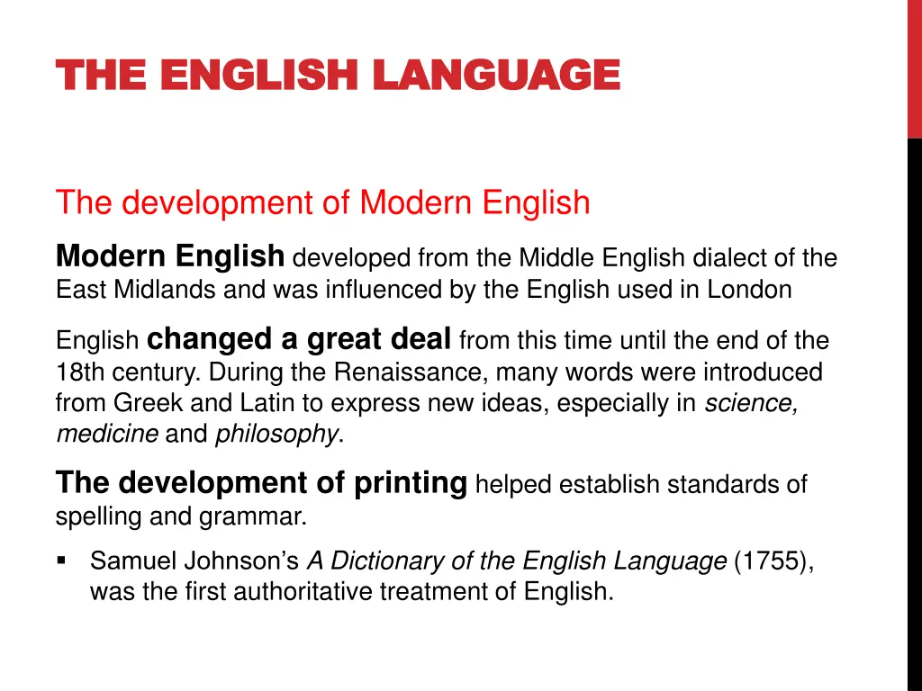 the english language the english language 1