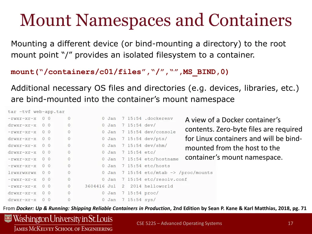 mount namespaces and containers