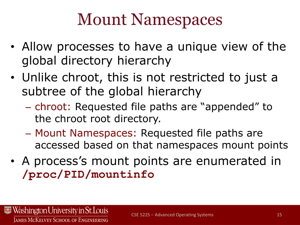 mount namespaces