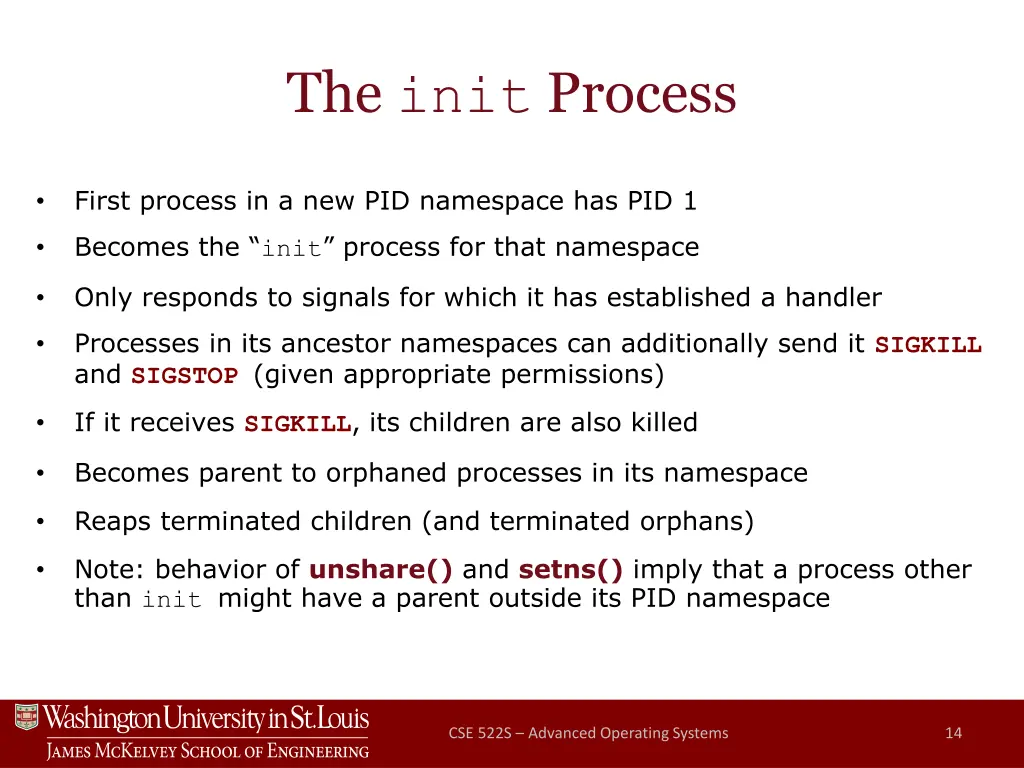 the init process